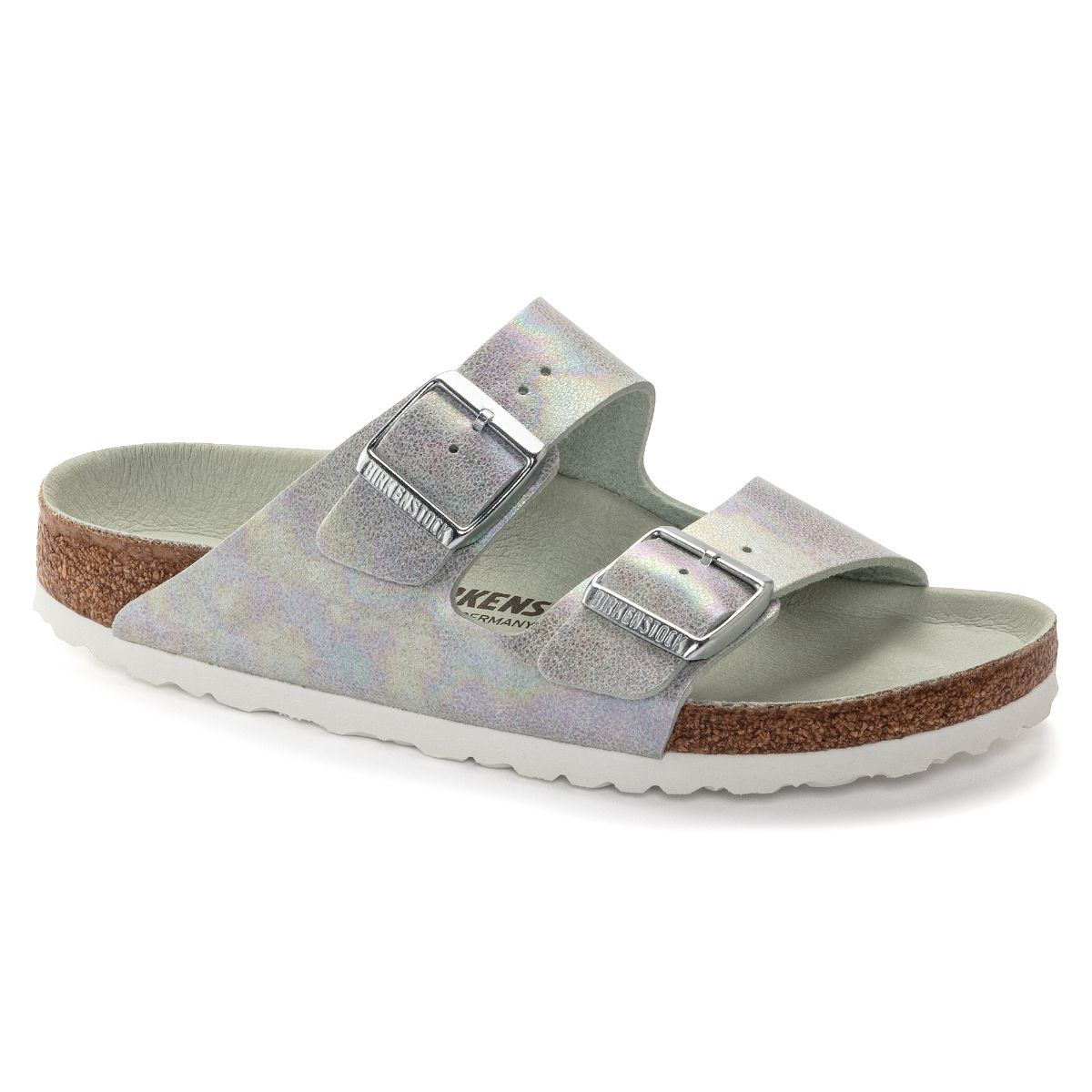 birkenstock arizona hologram silver