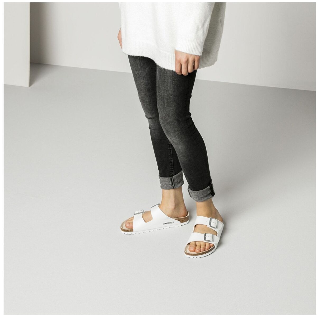 Womens arizona birkenstock on sale white