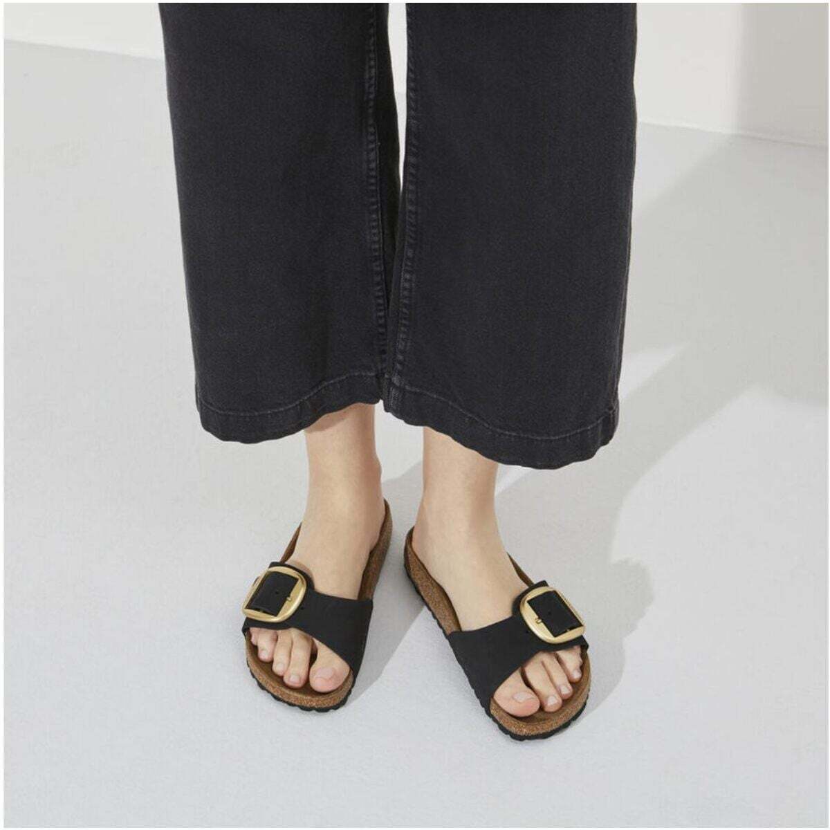 Birkenstock madrid big hot sale buckle black patent